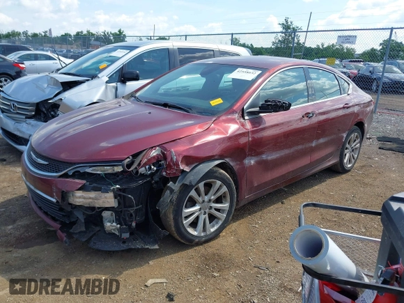 2015 Chrysler 200 Limited z VIN 1C3CCCAB0FN606047, wystawiony jako IAAI lot #42558032 z przebiegiem 185 529 mil mil oraz . Historia ofert i sprzedaży dostępna na DreamBid. Obrazek 2.