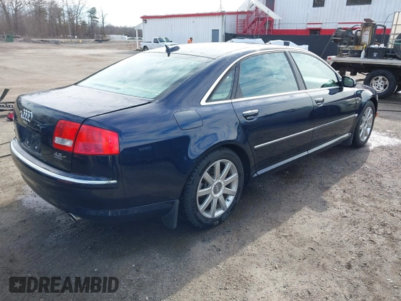 2005 Audi A8 L with VIN WAUML44E65N005541, listed as a IAAI auction lot 41488721 with 84,545 mi miles. Bid and sale history available at carsss.com. Image 4.