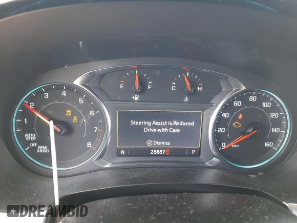 2023 Chevrolet Traverse LT Cloth with VIN 1GNERGKW6PJ303351, listed as a Copart auction lot 54703985 with 28,887 mi miles and Salvage title. Bid and sale history available at DreamBid. Image 9.