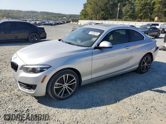 2020 BMW 2 Series 230i with VIN WBA2J1C06L7E79656, listed as a Copart auction lot 74909234 with 50,931 mi miles and Salvage Title. Bid and sale history available at carsss.com. Image 1.