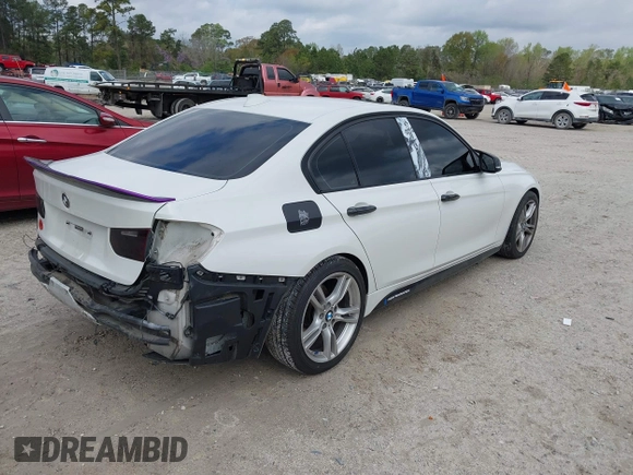 2014 BMW 3 Series 328i with VIN WBA3A5C59EP601126, listed as a IAAI auction lot 41921844 with 124,844 mi miles. Bid and sale history available at carsss.com. Image 4.