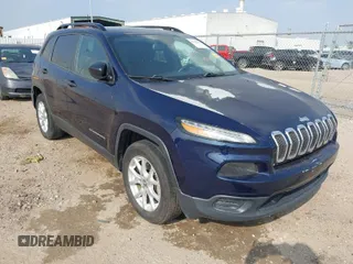 2016 Jeep Cherokee Sport with VIN 1C4PJMAS9GW286957, listed as a IAAI auction lot 41781467 with 120,855 mi miles. Bid and sale history available at carsss.com. Image 1.