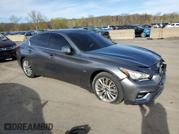 2018 Infiniti Q50 3.0t LUXE with VIN JN1EV7AR4JM430690, listed as a Copart auction lot 54324925 with 69,812 mi miles and Salvage Title. Bid and sale history available at carsss.com. Image 4.