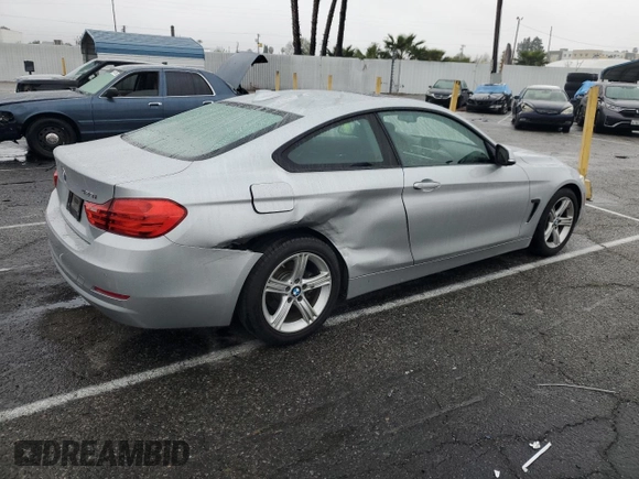 2015 BMW 4 Series 428i with VIN WBA3N7C55FK225457, listed as a Copart auction lot 43988995 with 75,879 mi miles and Salvage Title. Bid and sale history available at DreamBid. Image 3.