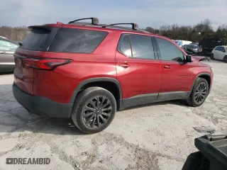 2022 Chevrolet Traverse RS with VIN 1GNERJKW9NJ136221, listed as a Copart auction lot 83496934 with 61,538 mi miles and Salvage Title. Bid and sale history available at carsss.com. Image 3.
