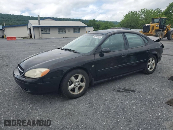 2001 Ford Taurus SEL with VIN 1FAFP56S01A258399, listed as a Copart auction lot 58963115 with 162,989 mi miles and Salvage title. Bid and sale history available at DreamBid. Image 1.
