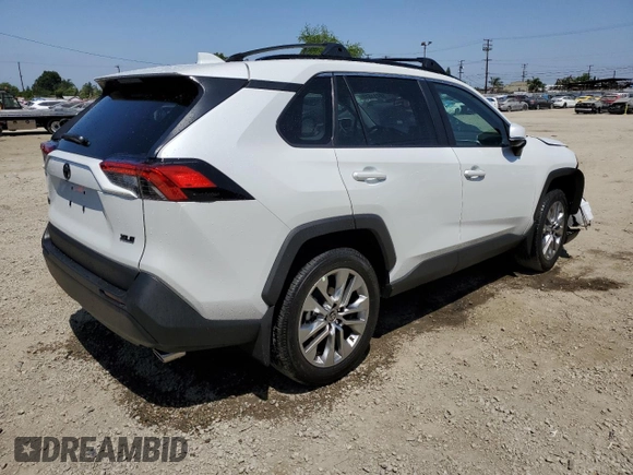 2025 Toyota RAV4 XLE Premium with VIN 2T3C1RFV6SW393485, listed as a Copart auction lot 58411515 with 13 mi miles and Salvage title. Bid and sale history available at DreamBid. Image 3.