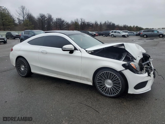 2017 Mercedes-Benz C-Class C 300 with VIN WDDWJ4KB5HF395711, listed as a Copart auction lot 44989425 with 87,515 mi miles and Salvage Title. Bid and sale history available at carsss.com. Image 4.
