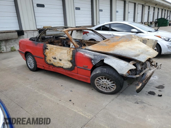 1996 BMW 3-Series 328IC with VIN WBABK8326TET92422, listed as a Copart auction lot 57731484 with 0 mi miles and Salvage Title. Bid and sale history available at carsss.com. Image 4.