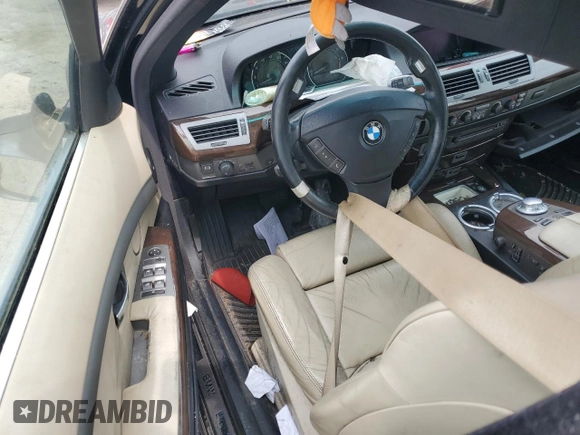 2004 BMW 7 Series 745i with VIN WBAGL63404DP71724, listed as a Copart auction lot 52178015 with Not Provided miles and Clean Title. Bid and sale history available at DreamBid. Image 8.