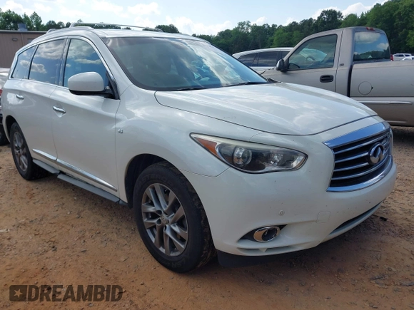 2015 Infiniti QX60 with VIN 5N1AL0MM2FC533155, listed as a IAAI auction lot 42318943 with 197,033 mi miles and . Bid and sale history available at DreamBid. Image 1.