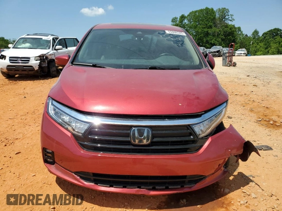 2023 Honda Odyssey Touring с VIN 5FNRL6H8XPB056468, выставлен на аукционе Copart как лот 55066345 с пробегом 29 760 миль миль и Списание • Salvage title. История ставок и продаж доступна на DreamBid. Изображение 5.
