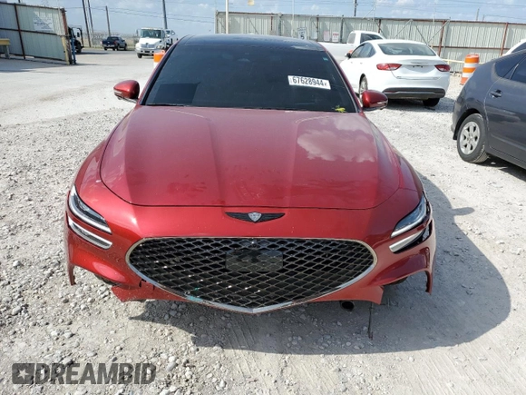 2023 Genesis G70 3.3T with VIN KMTG54TE1PU128010, listed as a Copart auction lot 67628944 with 11,307 mi miles and Salvage Title. Bid and sale history available at carsss.com. Image 5.