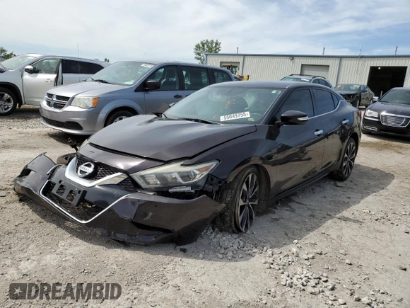 2016 Nissan Maxima SL with VIN 1N4AA6AP1GC393585, listed as a Copart auction lot 55049755 with 124,360 mi miles and Clean Title. Bid and sale history available at DreamBid. Image 1.