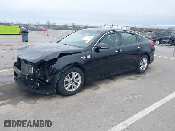 2018 Kia Optima LX with VIN 5XXGT4L33JG240159, listed as a IAAI auction lot 41935612 with 58,756 mi miles and . Bid and sale history available at carsss.com. Image 2.