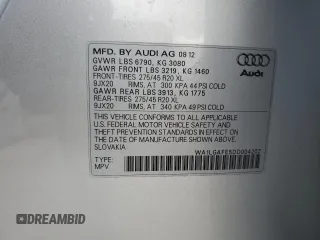 2013 Audi Q7 3.0T Premium Plus with VIN WA1LGAFE5DD004202, listed as a Copart auction lot 45193535 with 169,489 mi miles and Clean Title. Bid and sale history available at carsss.com. Image 16.
