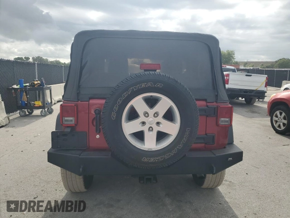 2011 Jeep Wrangler Sport with VIN 1J4AA2D16BL528721, listed as a Copart auction lot 54829625 with 80,771 mi miles and Non Repairable. Bid and sale history available at carsss.com. Image 6.