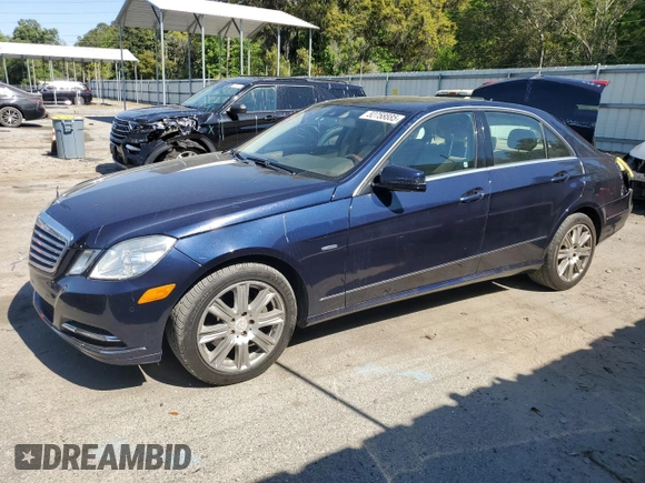 2012 Mercedes-Benz E 350 Luxury with VIN WDDHF5KB2CA569773, listed as a Copart auction lot 52758885 with 177,488 mi miles and Salvage Title. Bid and sale history available at DreamBid. Image 1.