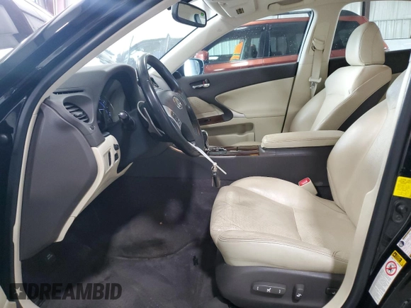 2012 Lexus IS 250 with VIN JTHCF5C21C5059246, listed as a Copart auction lot 63301575 with 159,033 mi miles and Salvage title. Bid and sale history available at DreamBid. Image 7.