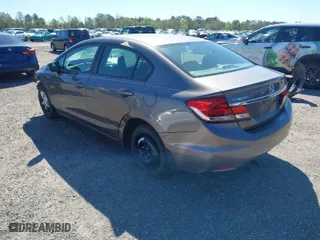 2015 Honda Civic Sedan LX with VIN 19XFB2F56FE008784, listed as a IAAI auction lot 41781528 with 176,718 mi miles. Bid and sale history available at carsss.com. Image 3.