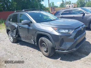 2019 Toyota RAV4 LE with VIN JTMG1RFV9KD014526, listed as a IAAI auction lot 42638858 with 90,995 mi miles and . Bid and sale history available at DreamBid. Image 1.