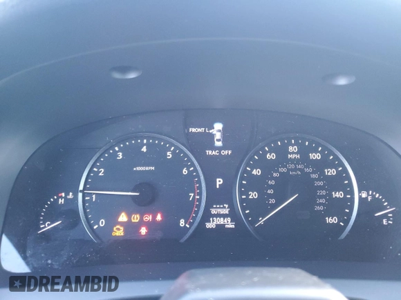 2015 Lexus LS 460 L with VIN JTHGL1EFXF5055493, listed as a Copart auction lot 86601044 with 130,849 mi miles and Salvage title. Bid and sale history available at DreamBid. Image 9.