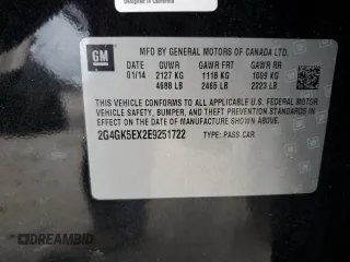 2014 Buick Regal with VIN 2G4GK5EX2E9251722, listed as a Copart auction lot 72753064 with 82,993 mi miles and Salvage Title. Bid and sale history available at carsss.com. Image 13.