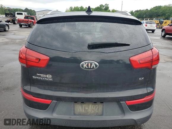 2016 Kia Sportage EX with VIN KNDPCCAC1G7807242, listed as a Copart auction lot 56245505 with 157,443 mi miles and Salvage title. Bid and sale history available at DreamBid. Image 6.