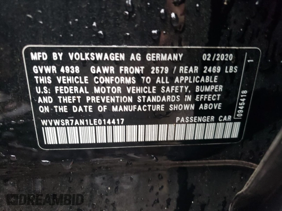 2020 Volkswagen Arteon SEL R-Line z VIN WVWSR7AN1LE014417, wystawiony jako Copart lot #82115513 z przebiegiem 22 494 mil mil oraz . Historia ofert i sprzedaży dostępna na DreamBid. Obrazek 14.