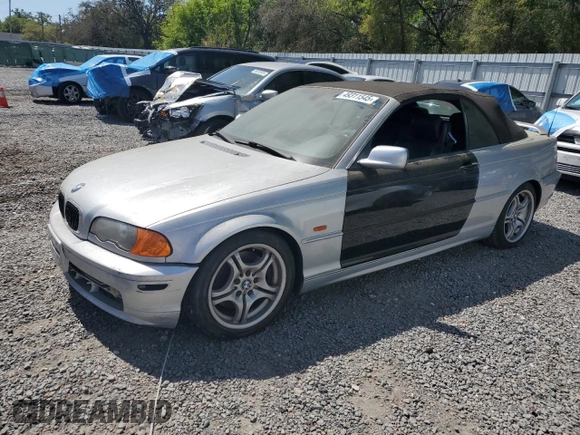 2001 BMW 3 Series 330Ci with VIN WBABS534X1JU84136, listed as a Copart auction lot 49311545 with 141,865 mi miles and Clean Title. Bid and sale history available at carsss.com. Image 1.
