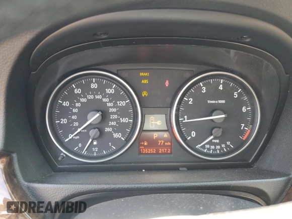 2011 BMW 3 Series 328i with VIN WBAPH5C55BA440544, listed as a Copart auction lot 61557015 with 135,252 mi miles and Salvage title. Bid and sale history available at DreamBid. Image 9.