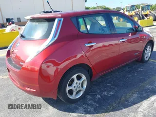 2011 Nissan LEAF SL-e with VIN JN1AZ0CP1BT005859, listed as a IAAI auction lot 41666341 with 71,745 mi miles. Bid and sale history available at carsss.com. Image 4.