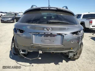 2017 Infiniti QX70 with VIN JN8CS1MW4HM414175, listed as a Copart auction lot 71221974 with 73,448 mi miles and Salvage Title. Bid and sale history available at carsss.com. Image 6.