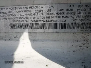 2010 Volkswagen Jetta SE с VIN 3VWRX7AJ4AM030312, выставлен на аукционе IAAI как лот 41304990 с пробегом 204 910 миль миль и . История ставок и продаж доступна на DreamBid. Изображение 9.