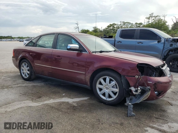 2006 Ford Five Hundred Limited with VIN 1FAFP25196G127452, listed as a Copart auction lot 61756795 with 186,112 mi miles and Salvage title. Bid and sale history available at DreamBid. Image 4.