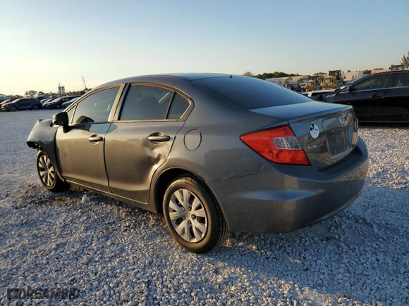2012 Honda Civic Sdn LX with VIN 19XFB2F50CE010493, listed as a Copart auction lot 46979565 with 135,459 mi miles and Salvage Title. Bid and sale history available at carsss.com. Image 2.