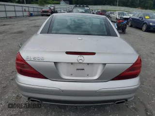 2005 Mercedes-Benz SL 500 with VIN WDBSK75F95F104935, listed as a Copart auction lot 60493705 with 89,994 mi miles and Salvage title. Bid and sale history available at DreamBid. Image 6.