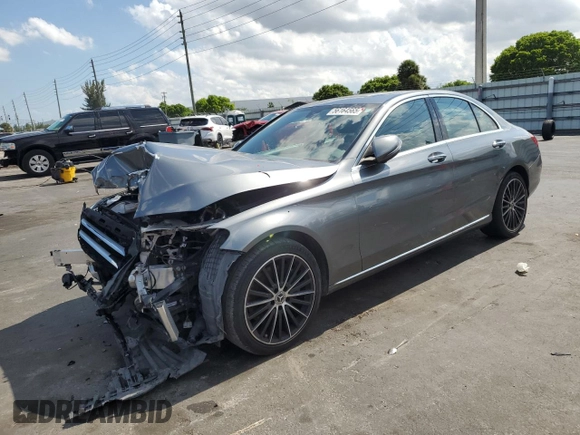 2021 Mercedes-Benz C 300 with VIN W1KWF8DB1MR623993, listed as a Copart auction lot 56164565 with 43,011 mi miles and Salvage title. Bid and sale history available at DreamBid. Image 1.
