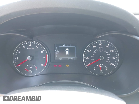 2016 Kia Optima LX with VIN 5XXGT4L31GG008961, listed as a IAAI auction lot 42148050 with 184,465 mi miles. Bid and sale history available at carsss.com. Image 7.