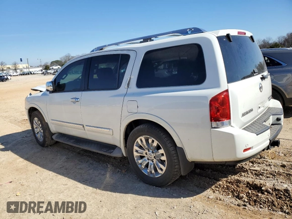 2015 Nissan Armada Platinum z VIN 5N1BA0NF1FN603453, wystawiony jako Copart lot #46428755 z przebiegiem Nie podano mil oraz Szkoda całkowita • Salvage title. Historia ofert i sprzedaży dostępna na DreamBid. Obrazek 2.