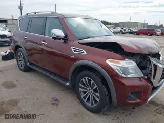 2018 Nissan Armada SL with VIN JN8AY2ND2J9051196, listed as a IAAI auction lot 41689147 with 184,547 mi miles. Bid and sale history available at carsss.com. Image 1.