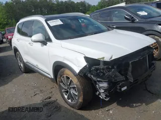 2019 Hyundai Santa Fe Limited z VIN 5NMS53AD9KH028668, wystawiony jako IAAI lot #42098984 z przebiegiem 92 458 mil mil oraz . Historia ofert i sprzedaży dostępna na DreamBid. Obrazek 1.