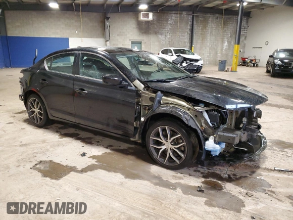2019 Acura ILX w/Premium Pkg with VIN 19UDE2F71KA015091, listed as a Copart auction lot 46698375 with 0 mi miles and Salvage Title. Bid and sale history available at carsss.com. Image 4.