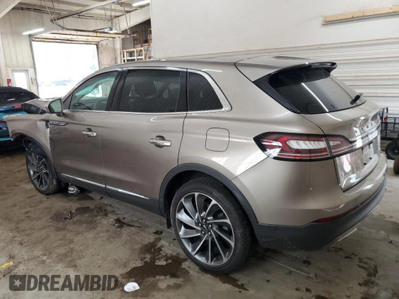 2020 Lincoln Nautilus Reserve z VIN 2LMPJ8K93LBL02777, wystawiony jako Copart lot #59559575 z przebiegiem Nie podano mil oraz Szkoda całkowita • Salvage title. Historia ofert i sprzedaży dostępna na DreamBid. Obrazek 2.