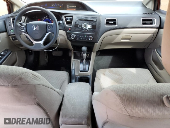 2014 Honda Civic LX with VIN 2HGFB2F57EH519196, listed as a Copart auction lot 53933895 with 297,351 mi miles and Salvage Title. Bid and sale history available at DreamBid. Image 8.