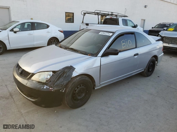 2004 Honda Civic VP with VIN 1HGEM211X4L005600, listed as a Copart auction lot 83642254 with 0 mi miles and Salvage Title. Bid and sale history available at carsss.com. Image 1.