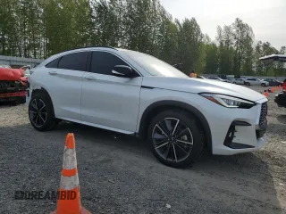 2025 Infiniti QX55 Essential with VIN 3PCAJ5KRXSF100301, listed as a Copart auction lot 54880725 with 1,425 mi miles and Salvage Title. Bid and sale history available at DreamBid. Image 4.
