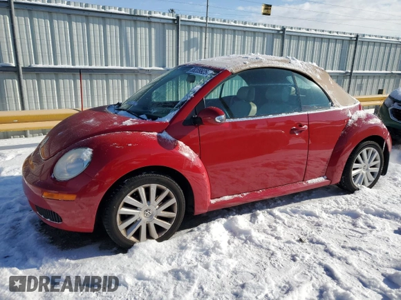2008 Volkswagen Beetle SE with VIN 3VWRF31Y28M416018, listed as a Copart auction lot 88209925 with 90,529 mi miles and Salvage title. Bid and sale history available at DreamBid. Image 1.