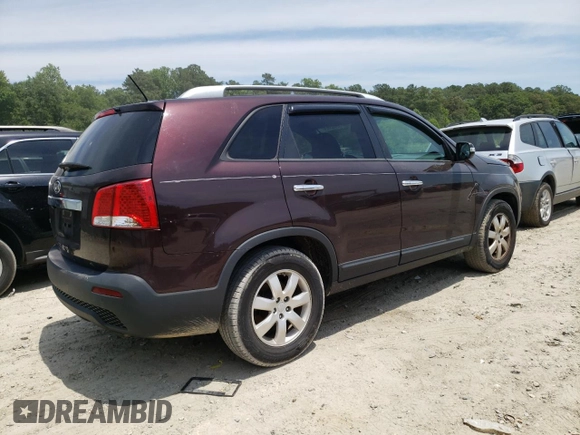 2012 Kia Sorento LX with VIN 5XYKT3A64CG194955, listed as a Copart auction lot 59443524 with 185,185 mi miles and Salvage Title. Bid and sale history available at DreamBid. Image 3.