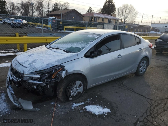 2017 Kia Forte LX with VIN 3KPFK4A70HE017035, listed as a Copart auction lot 45989945 with 87,280 mi miles and Clean Title. Bid and sale history available at carsss.com. Image 1.